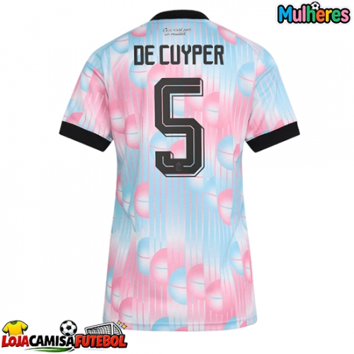 Camisa de Futebol Bélgica Maxim De Cuyper #5 Equipamento Secundário Mulheres Mundo 2026 Manga Curta
